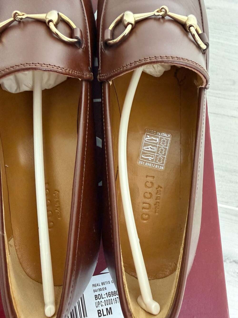 Gucci Jordaan Horsebit Loafers Sweet Chestnut Leather Flats EU 36 NIB - Picture 8 of 10